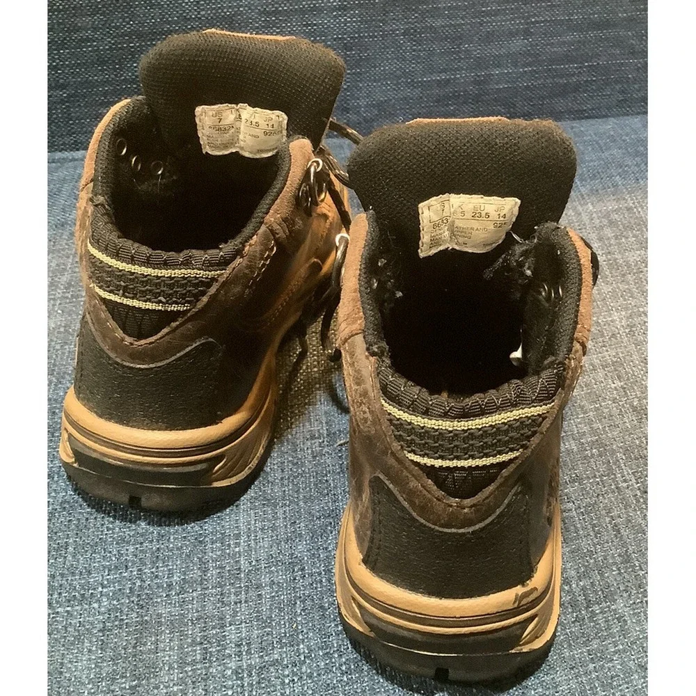 Timberland Toddler S 7Brown Leather Hiking Ankle Boots Lace Up Waterproof Winter